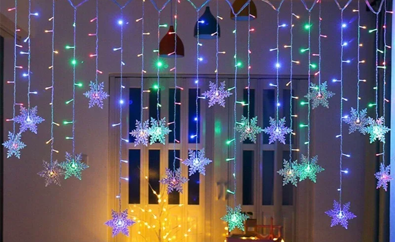 LumaSnow 4M LED-Schneeflocken-Vorhangbeleuchtung – Winterliche Atmosphäre Für Ihr Zuhause 10