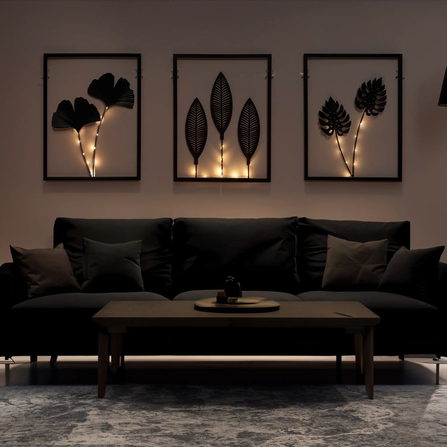 Lumenblattrahmen Set – Stilvolle Wanddeko für Gemütliche Atmosphäre 2