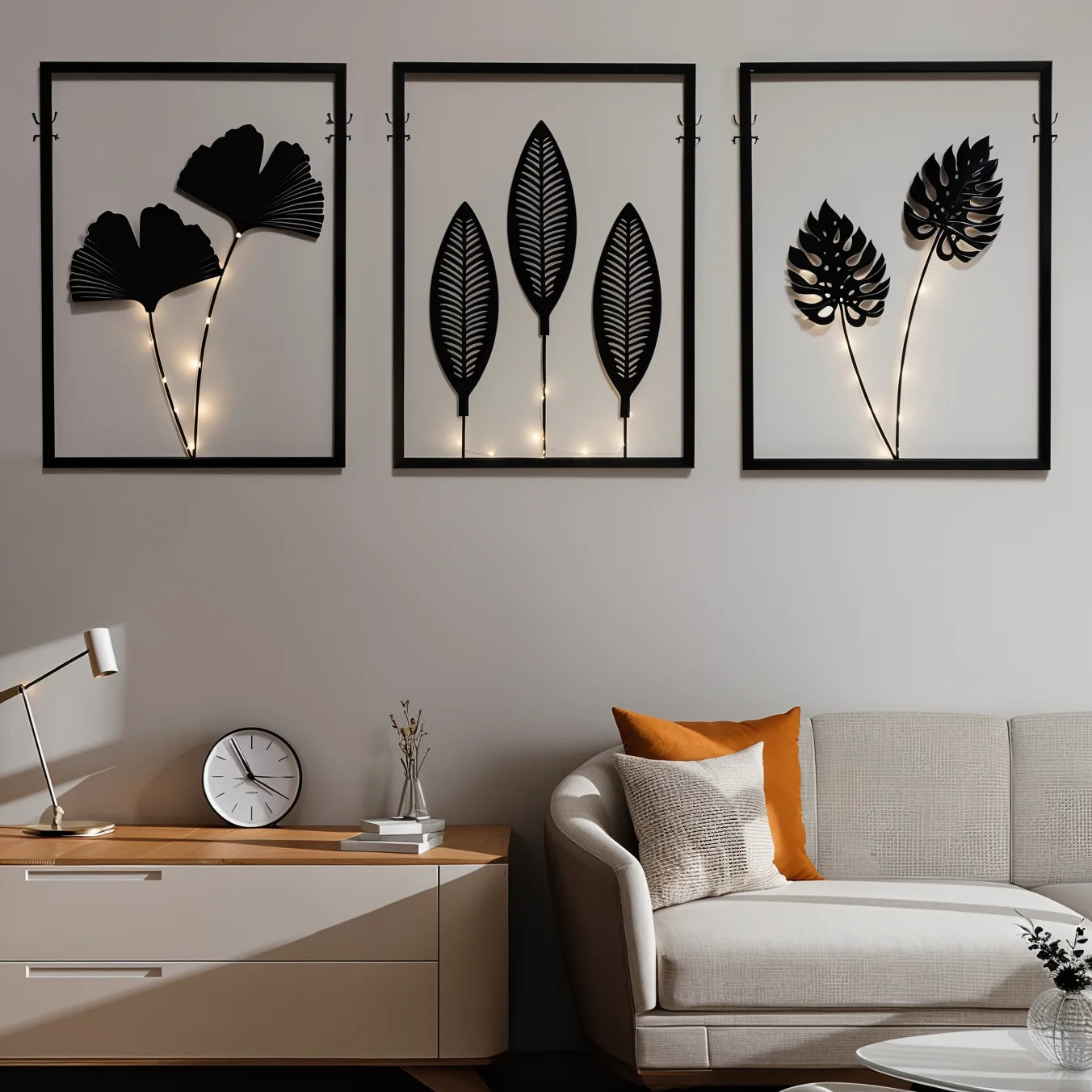 Lumenblattrahmen Set – Stilvolle Wanddeko für Gemütliche Atmosphäre 4