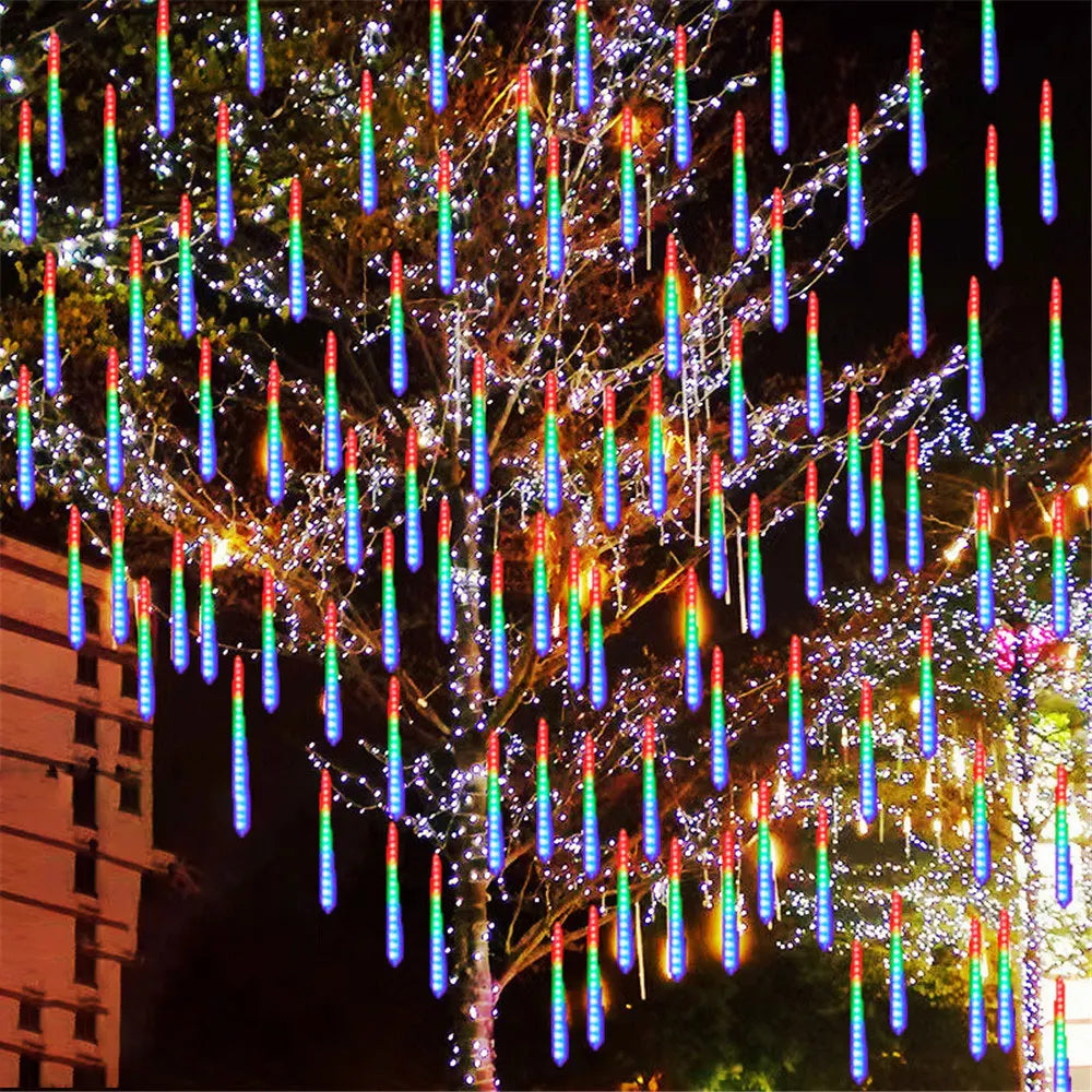 LumiRegen 50 cm LED-Sternschnuppen-Regen – Bezaubernde Lichtshow für Festliche Momente 5