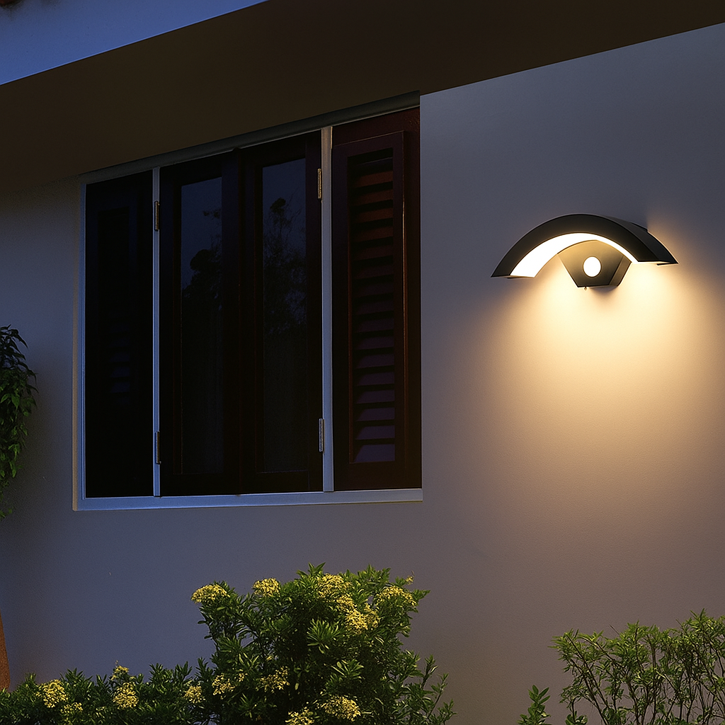 Lunaris Außen Wandlampe mit Bewegungsensor – Elegante und Energieeffiziente Außenbeleuchtung 2