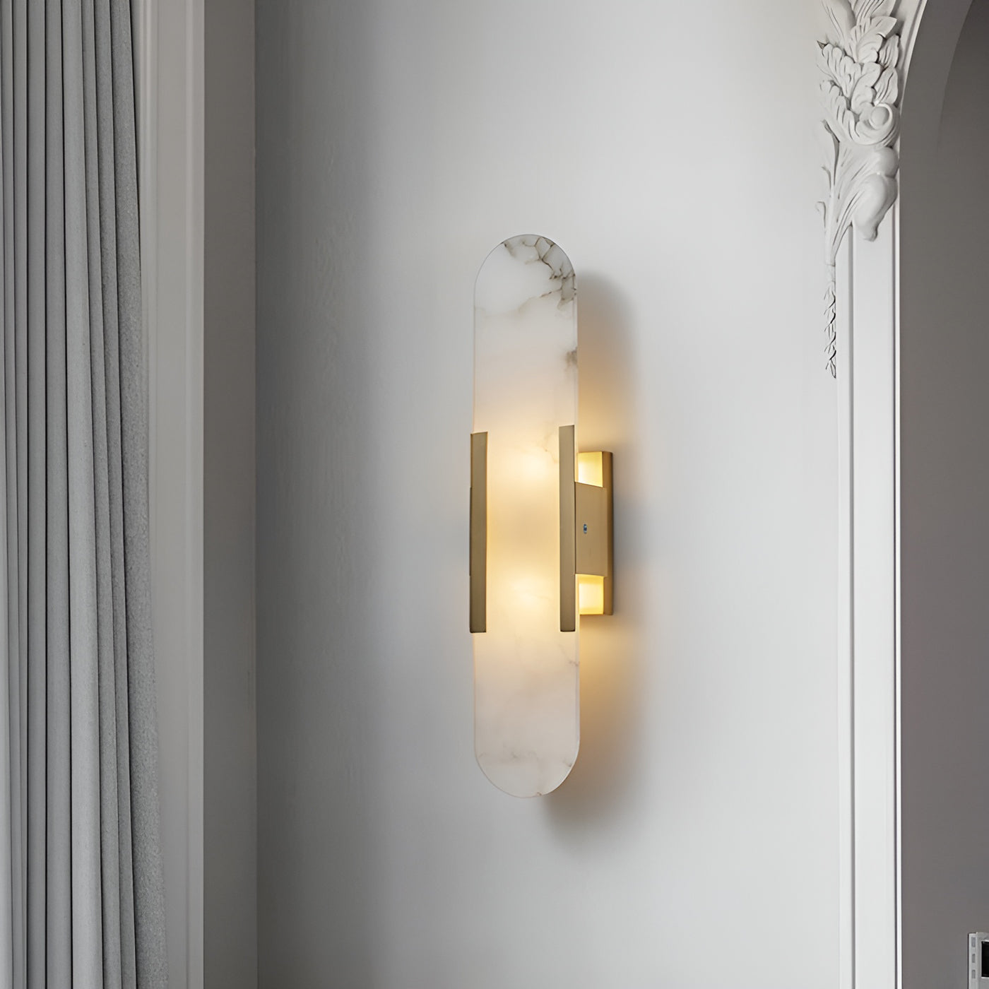 Melange Elongierte Alabaster Wandleuchte – Edle Lichtakzente Für Ihr Zuhause 2