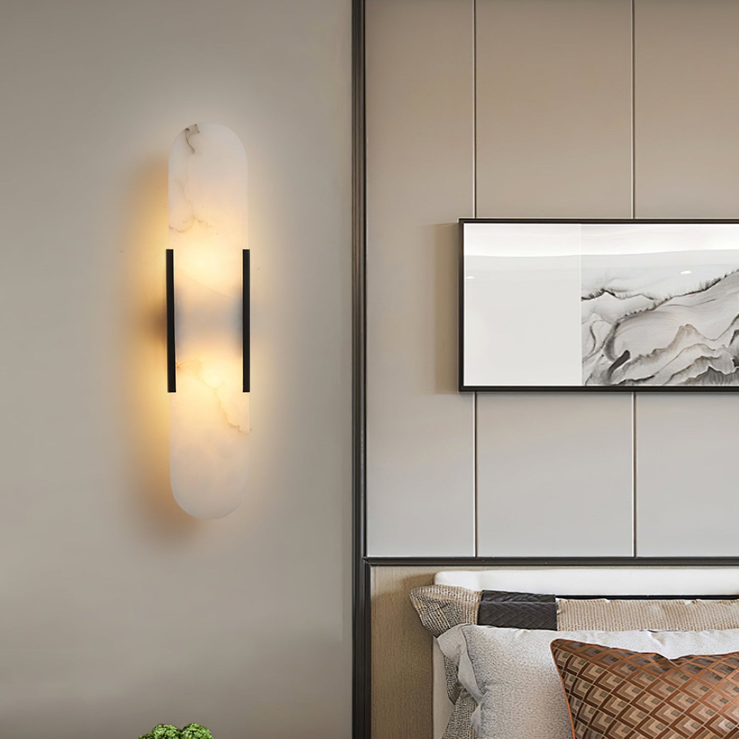 Melange Elongierte Alabaster Wandleuchte – Edle Lichtakzente Für Ihr Zuhause 5