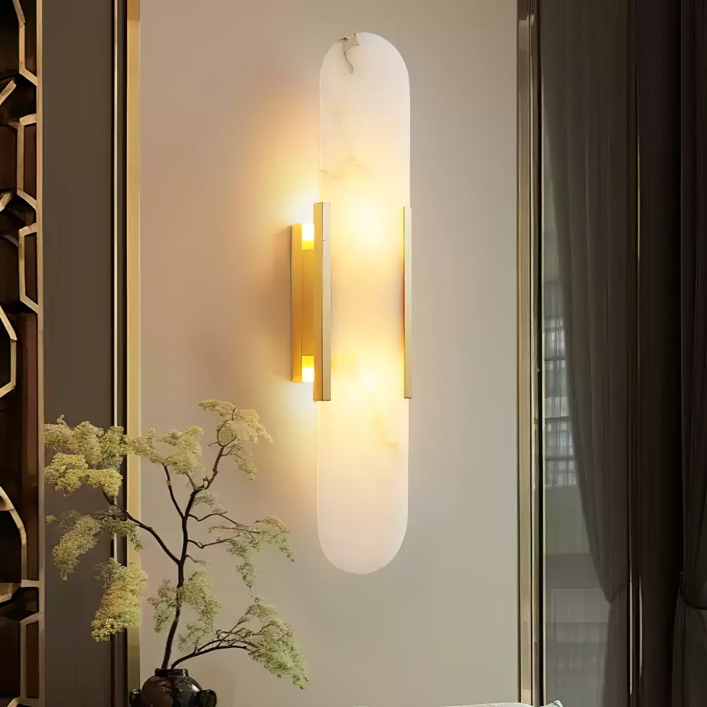 Melange Elongierte Alabaster Wandleuchte – Edle Lichtakzente Für Ihr Zuhause 6
