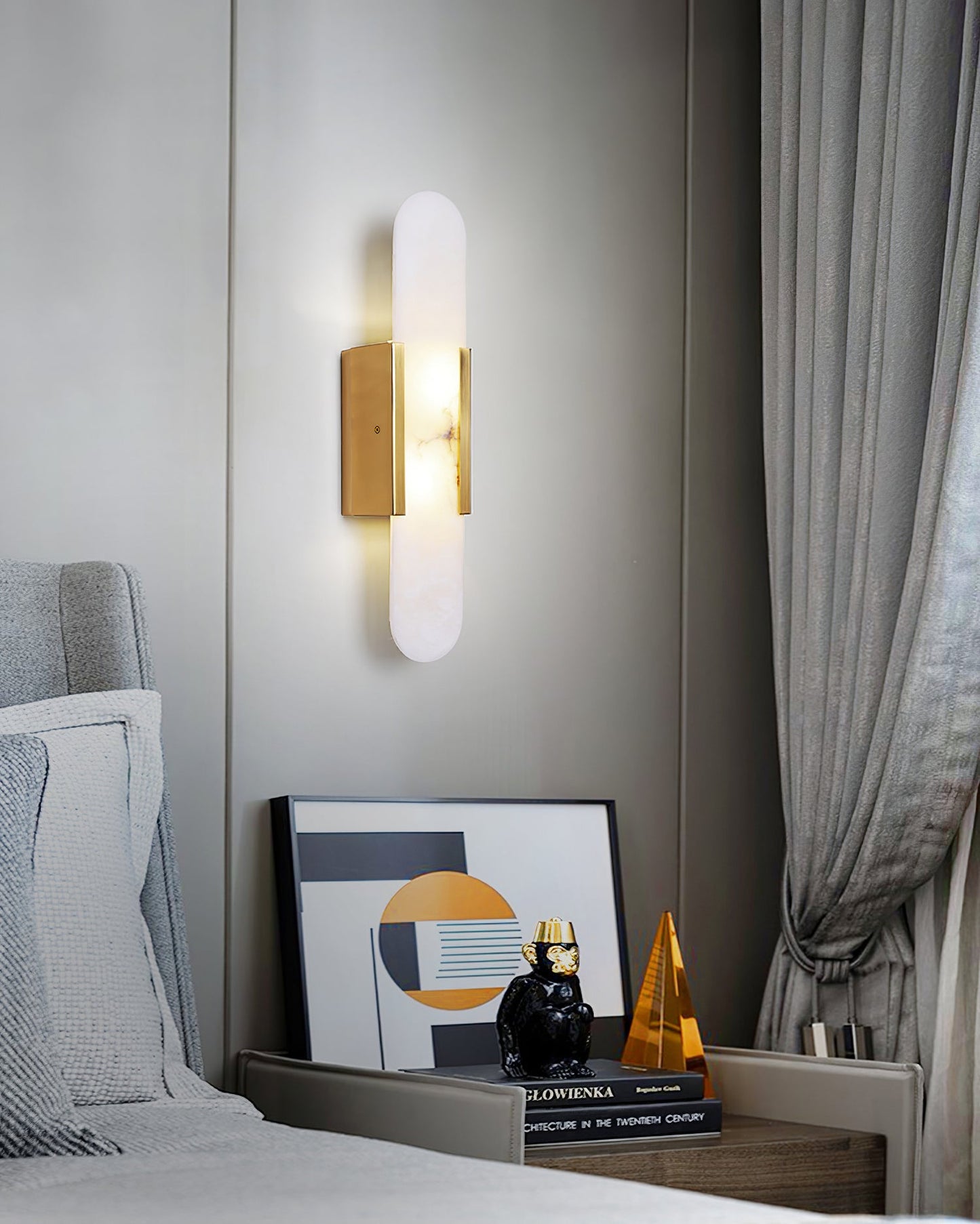 Melange Elongierte Alabaster Wandleuchte – Edle Lichtakzente Für Ihr Zuhause 8