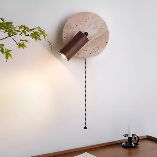 Mini Runde LED Wandleuchte Travertin – Stilvolle Akzente für Ihr Zuhause 1