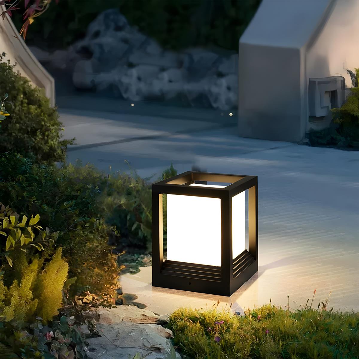 Minimalistische Quadratische Wasserdichte LED Außenpostenlampe – Stilvolle Lichtakzente Für Ihren Außenbereich 3