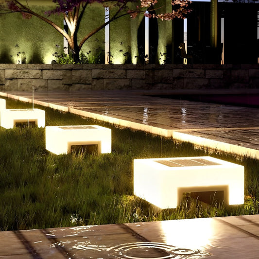 Minimalistische Quadratische Wasserdichte LED Schwarz – Elegante Solarlichter Für Ihren Außenbereich 1