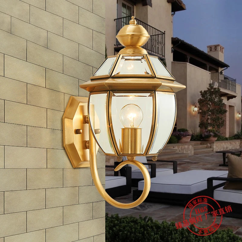 Moderne Außenwandlampe – Elegantes Kupferdesign mit Stil 3