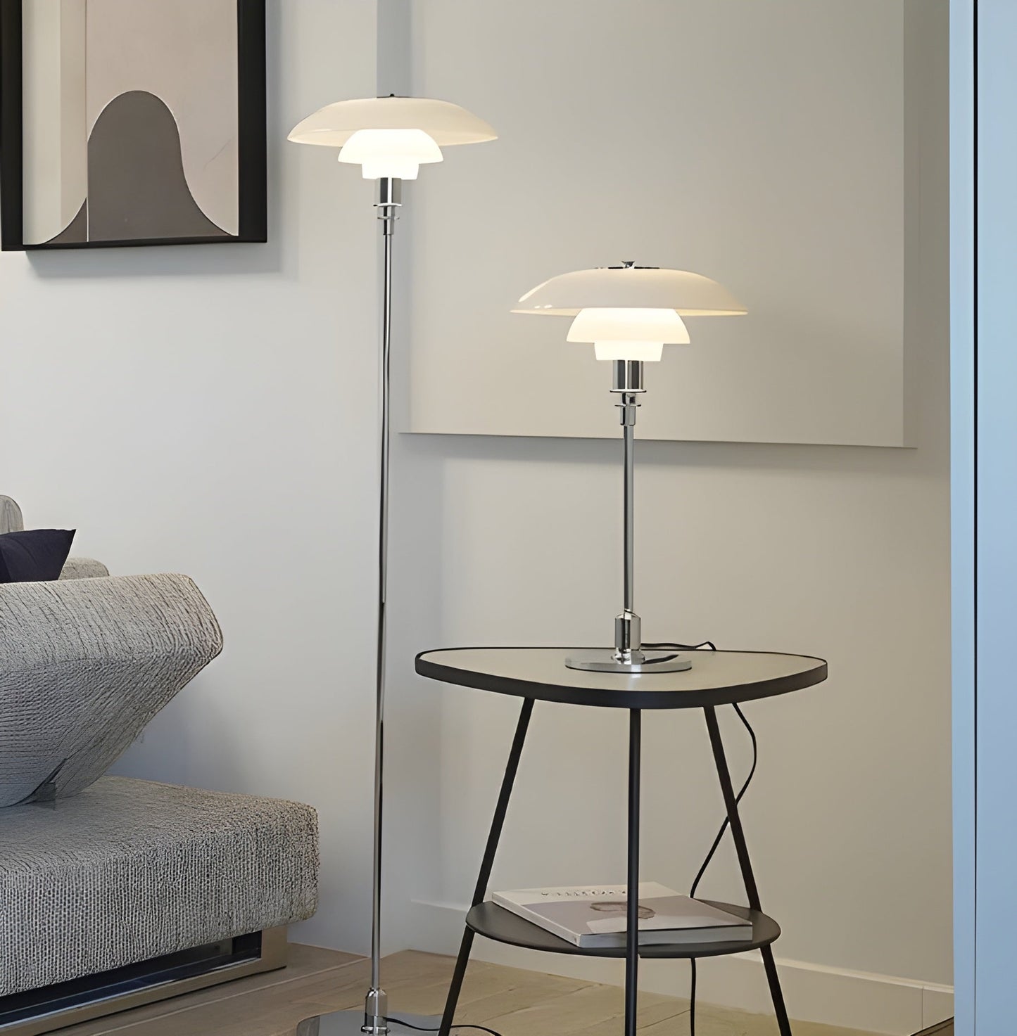 NordiGlow LED Tischlampe – Elegantes Glasdesign Mit Dimmfunktion 4