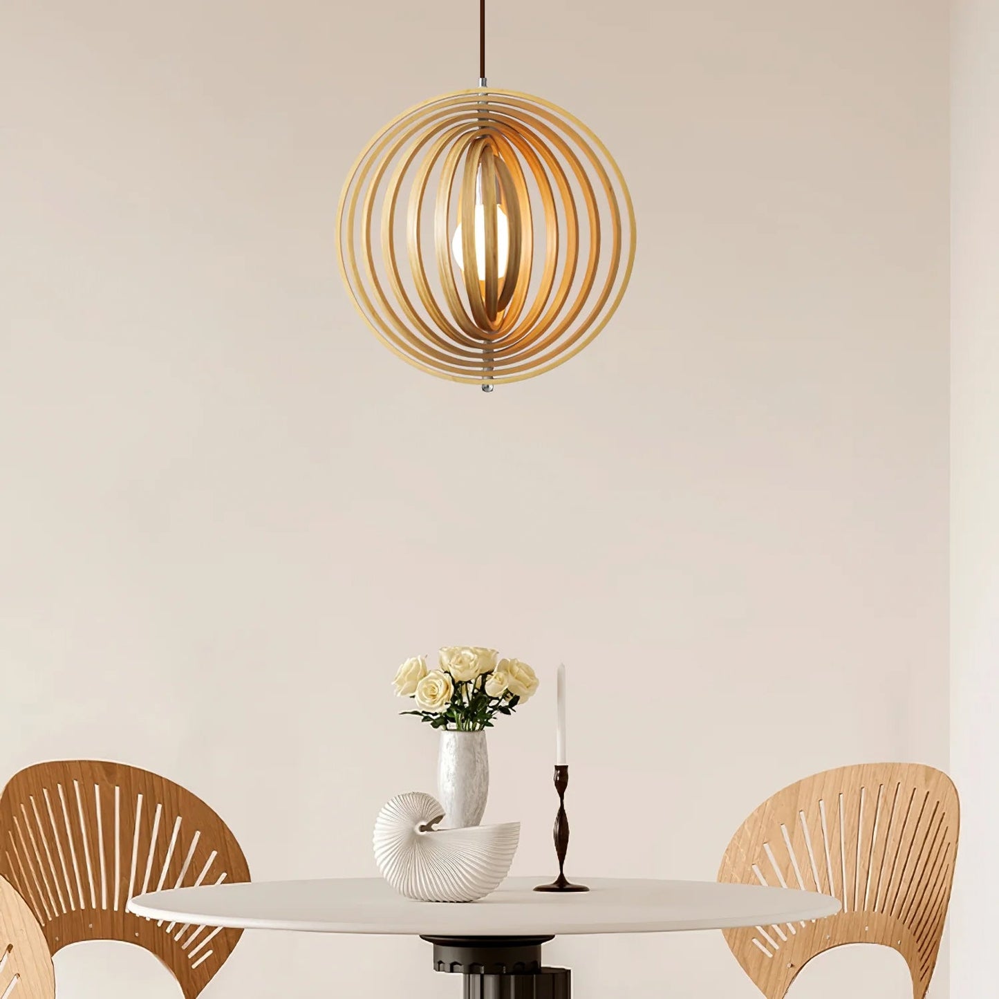 Oasis Pendelleuchte Esstisch – Stilvolles Holzdesign mit Warmem Licht 2