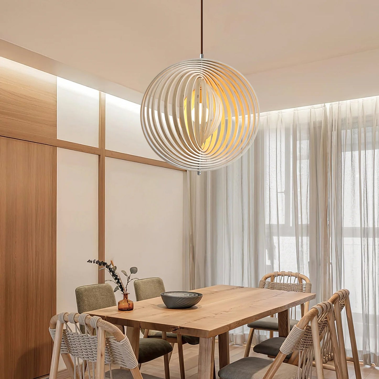 Oasis Pendelleuchte Esstisch – Stilvolles Holzdesign mit Warmem Licht 5