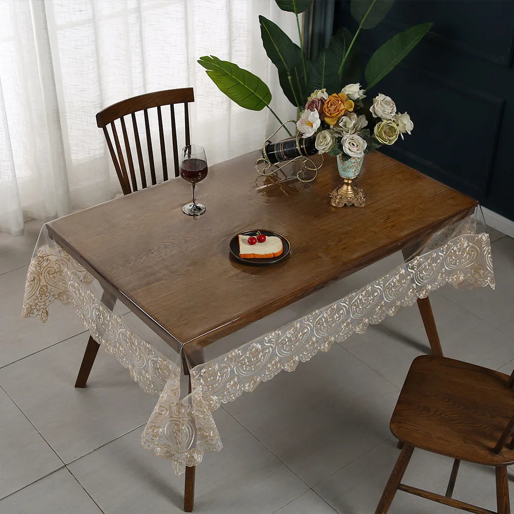 PVC-Tischdecke Mit Spitze – Elegante Schutzlösung Für Jedes Fest 2