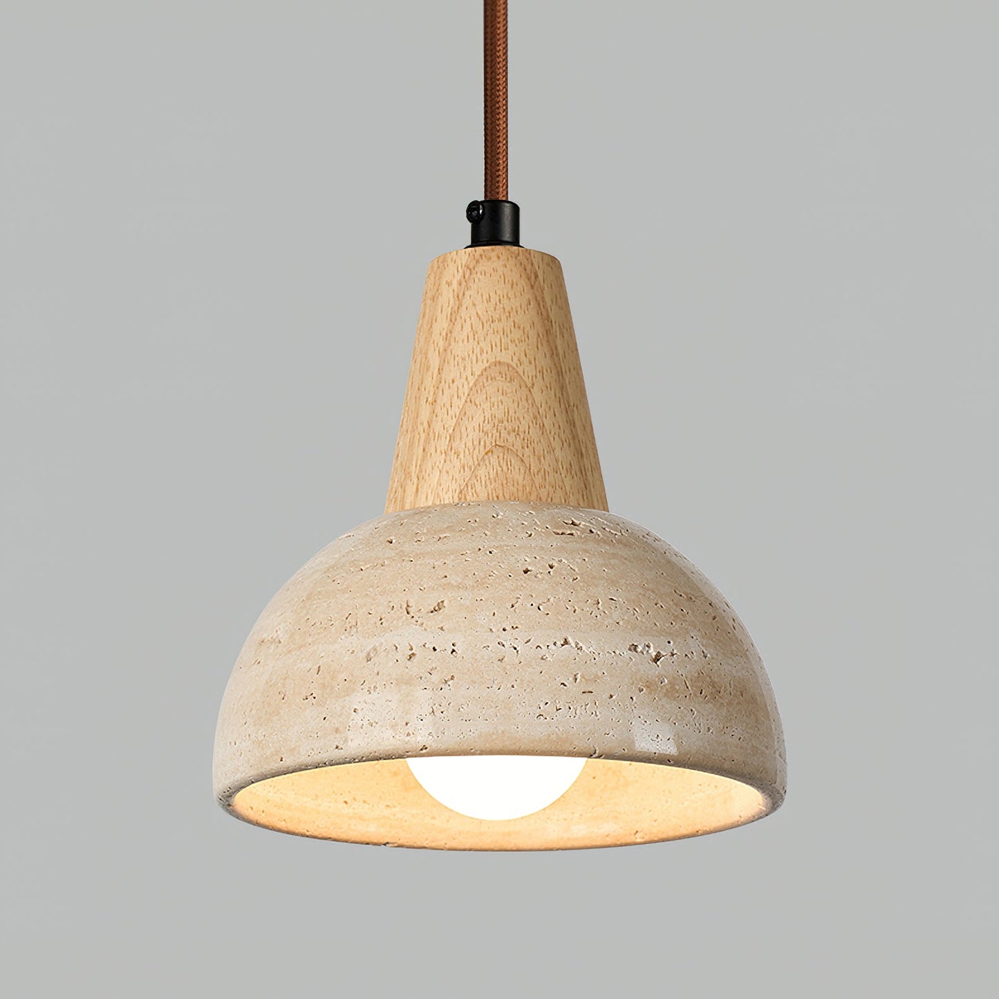 Pendelleuchte Arluoe mit Holz und Travertin – Zeitlose Eleganz für Ihren Essbereich 7