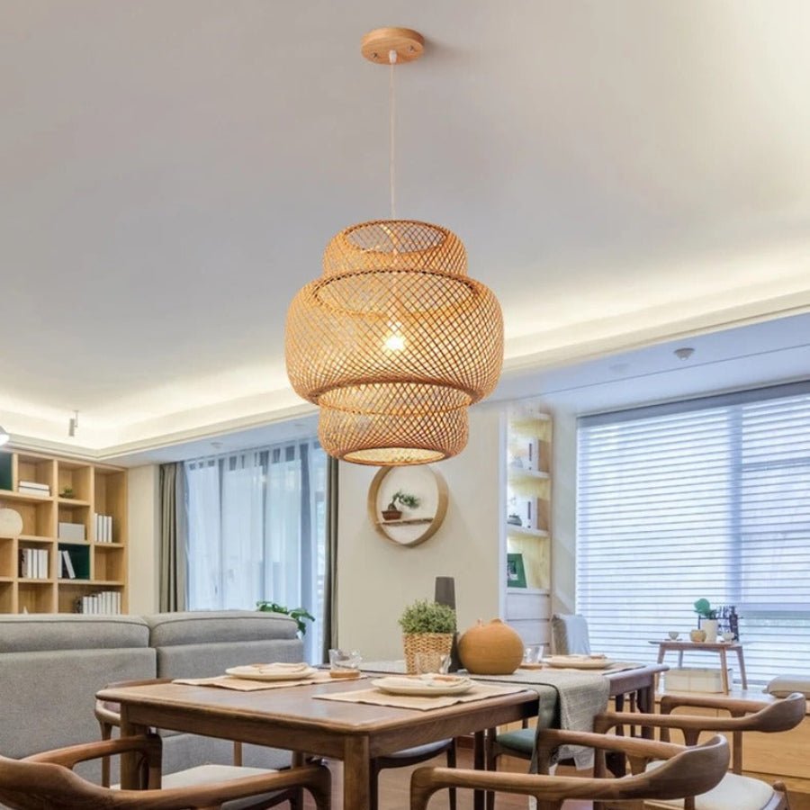 Pendelleuchte Rattan Boho Stil – Handgefertigte Eleganz Für Ihr Zuhause 2