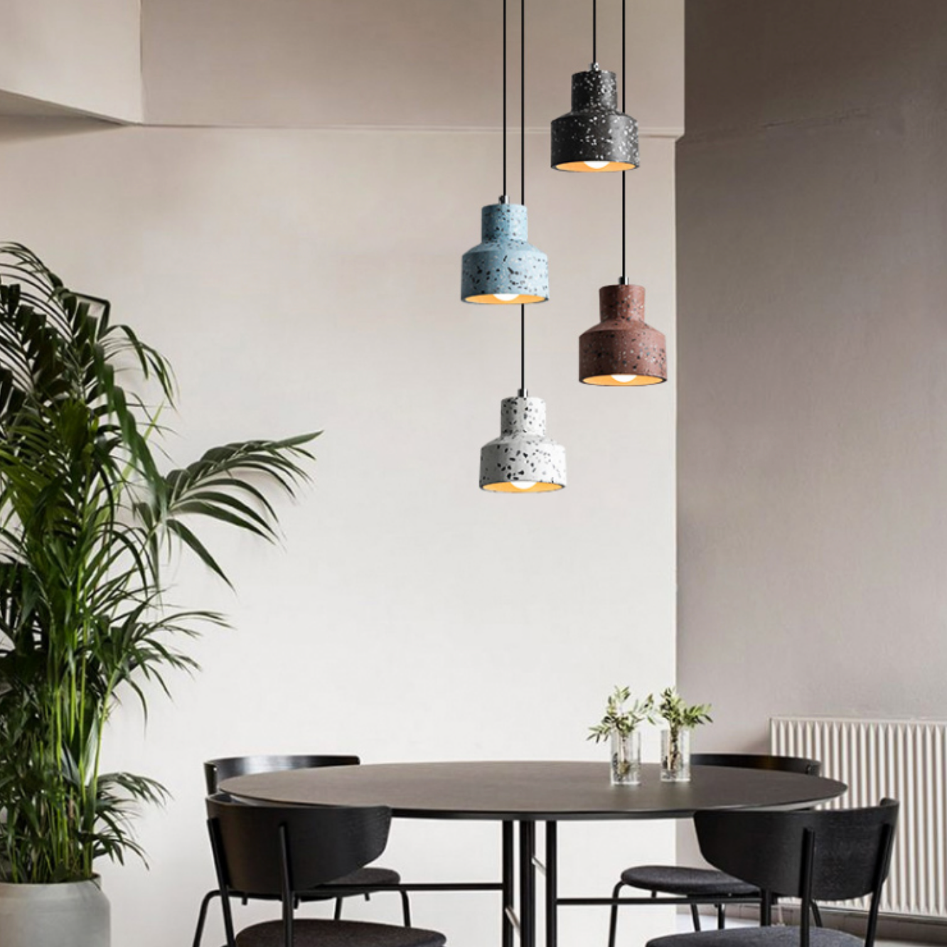 Pendelleuchte Zement Terrazzo – Stilvolle Hängelampe Mit Vintage-Charme 2