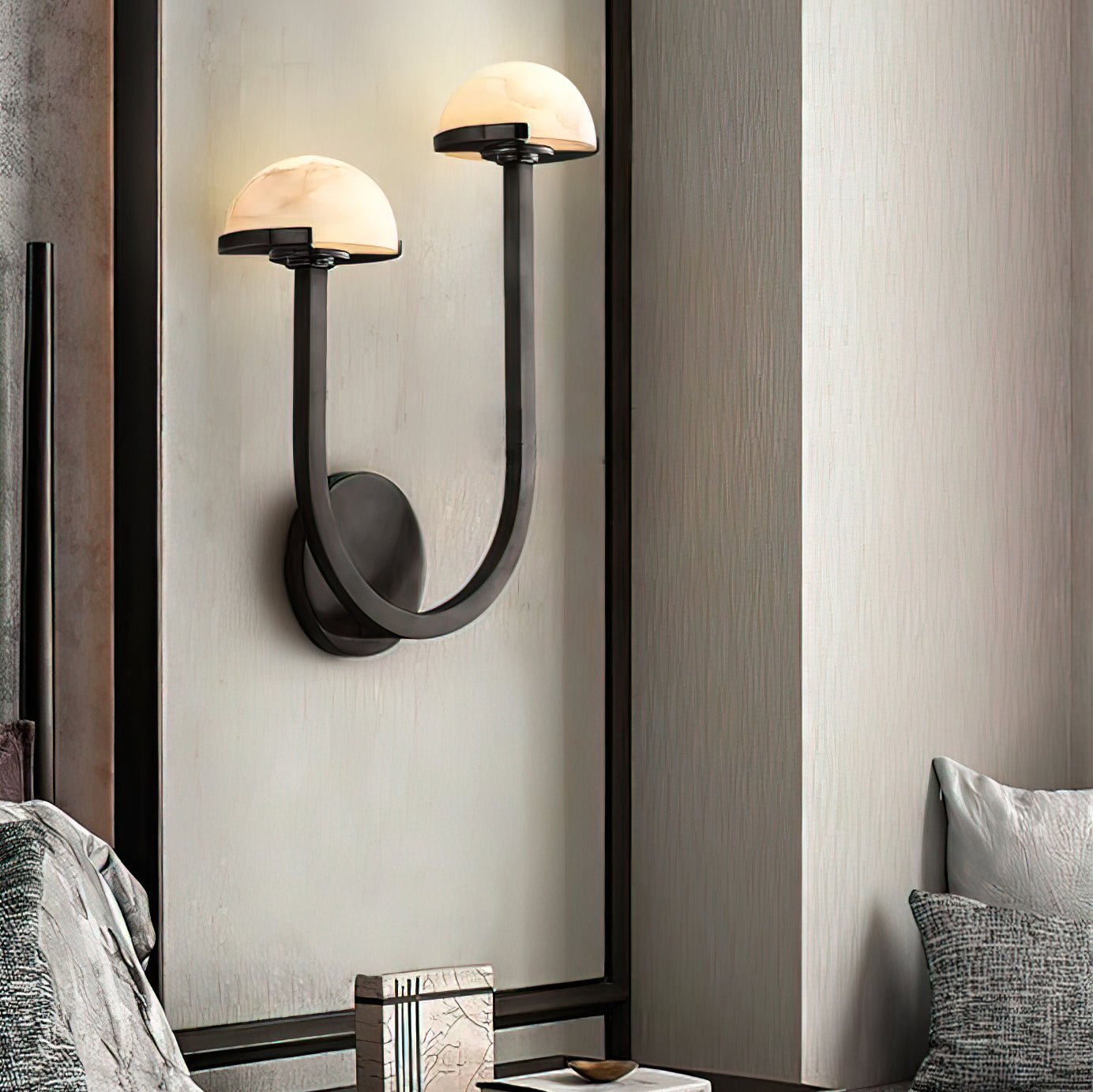 **Pilz Alabaster Wandlampe – Elegantes Design mit Sanftem Licht** 2