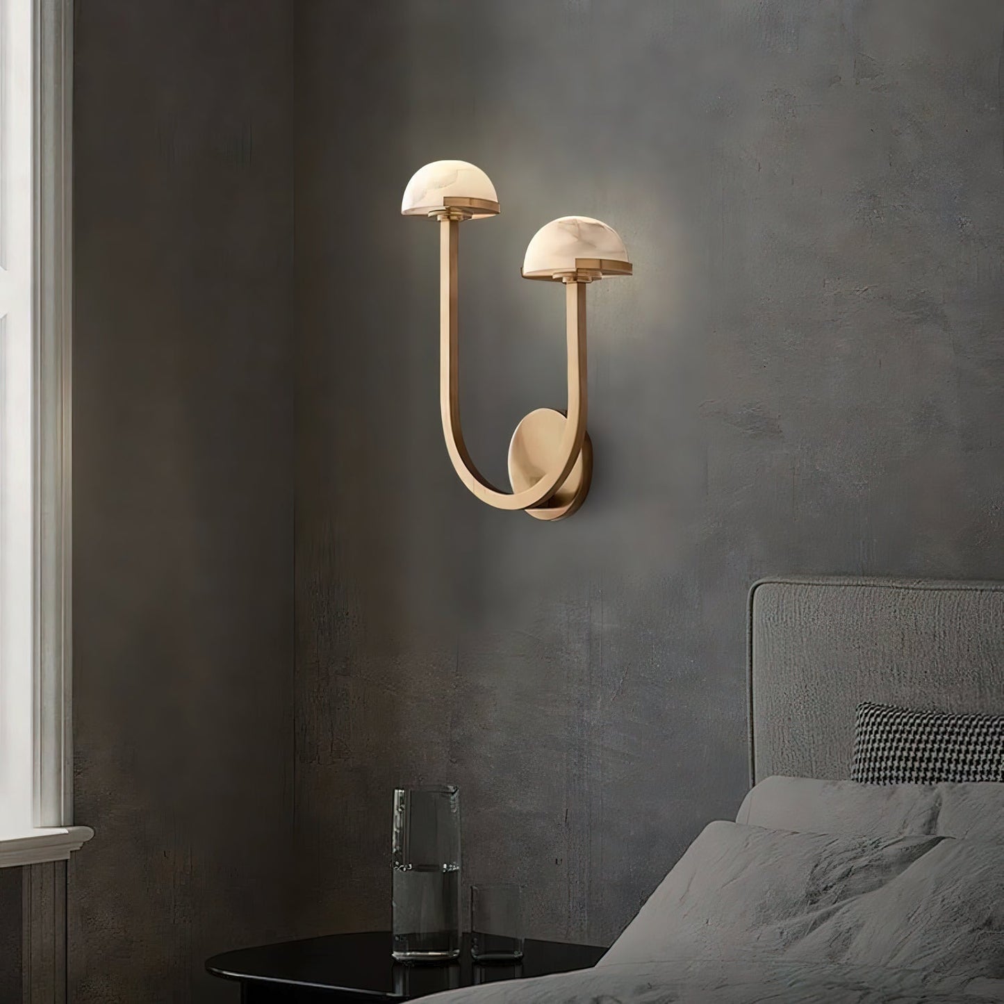**Pilz Alabaster Wandlampe – Elegantes Design mit Sanftem Licht** 8