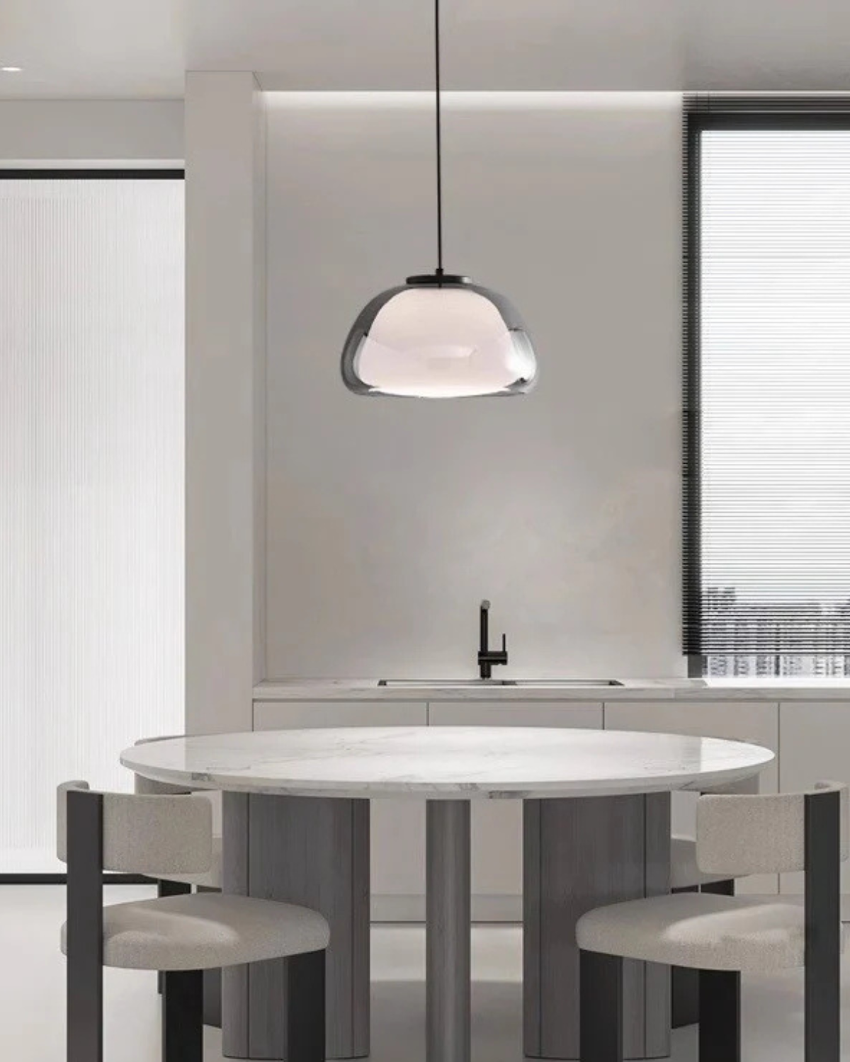 Hängeleuchte Glas-Kugel Duo – Sanfte Lichtverteilung