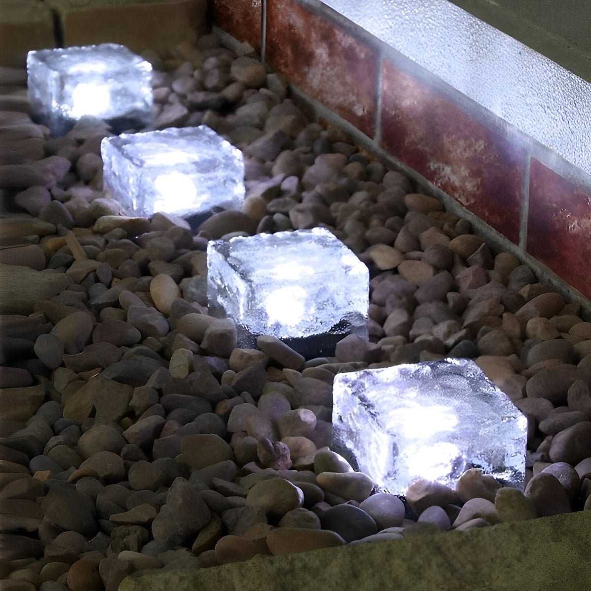 Quadratische Kreative Eisziegel Solarleuchten – Stilvolle Akzente Für Ihren Garten 12