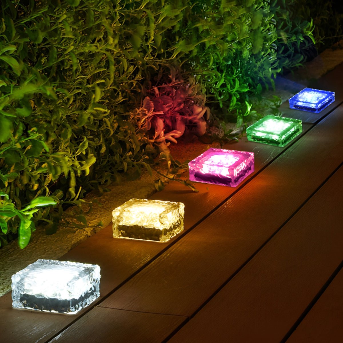 Quadratische Kreative Eisziegel Solarleuchten – Stilvolle Akzente Für Ihren Garten 3