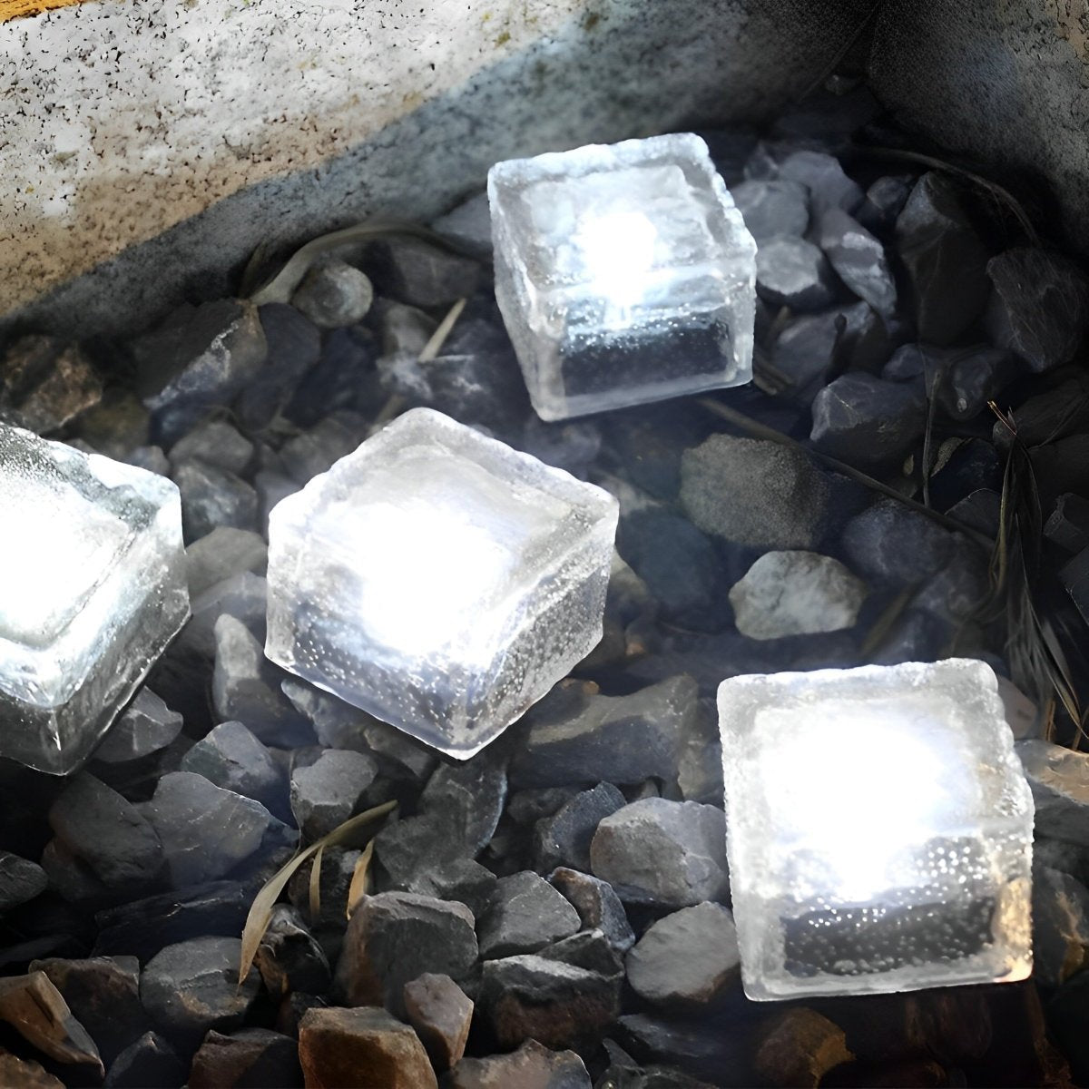 Quadratische Kreative Eisziegel Solarleuchten – Stilvolle Akzente Für Ihren Garten 4