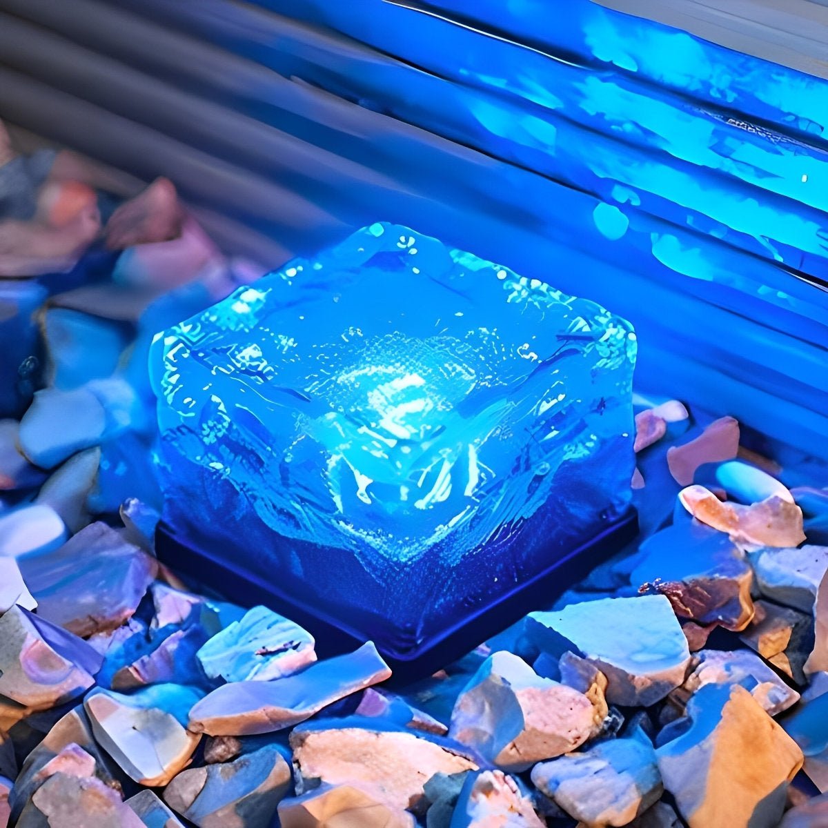 Quadratische Kreative Eisziegel Solarleuchten – Stilvolle Akzente Für Ihren Garten 6