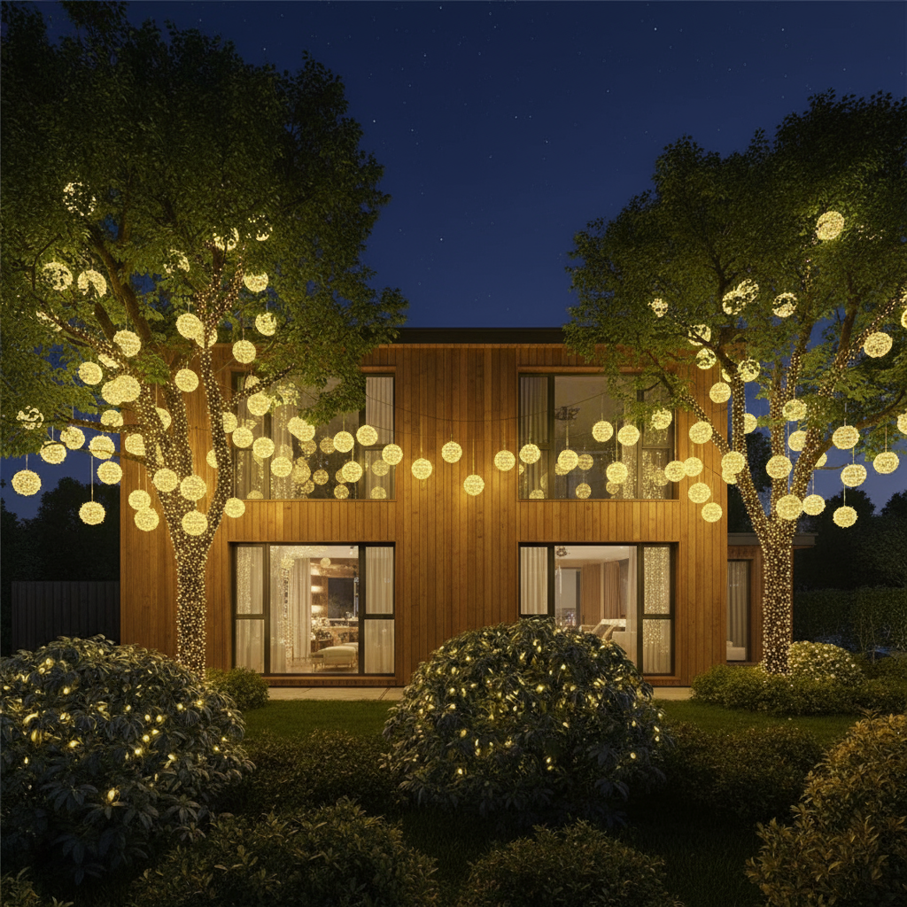 Rattanball Lichterkette Outdoor – Charmante Beleuchtung Für Festliche Anlässe 1