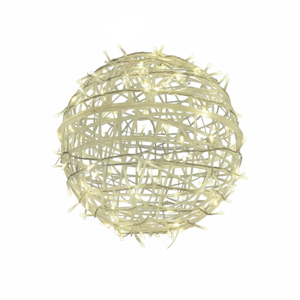 Rattanball Lichterkette Outdoor – Charmante Beleuchtung Für Festliche Anlässe 2