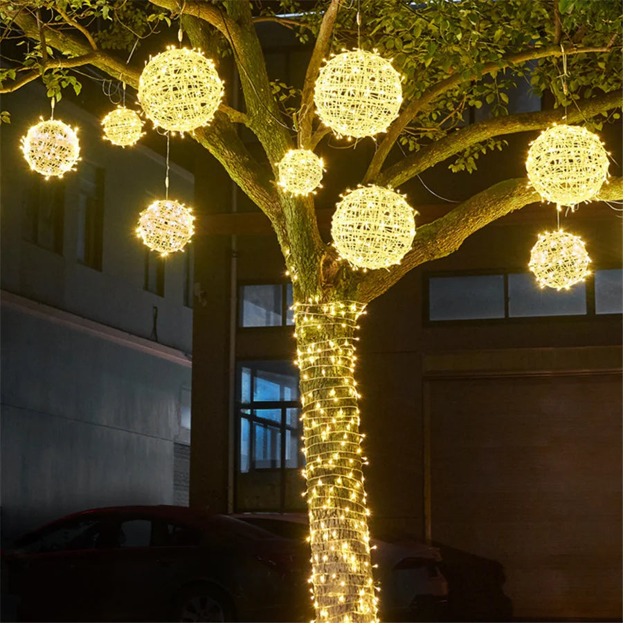 Rattanball Lichterkette Outdoor – Charmante Beleuchtung Für Festliche Anlässe 4