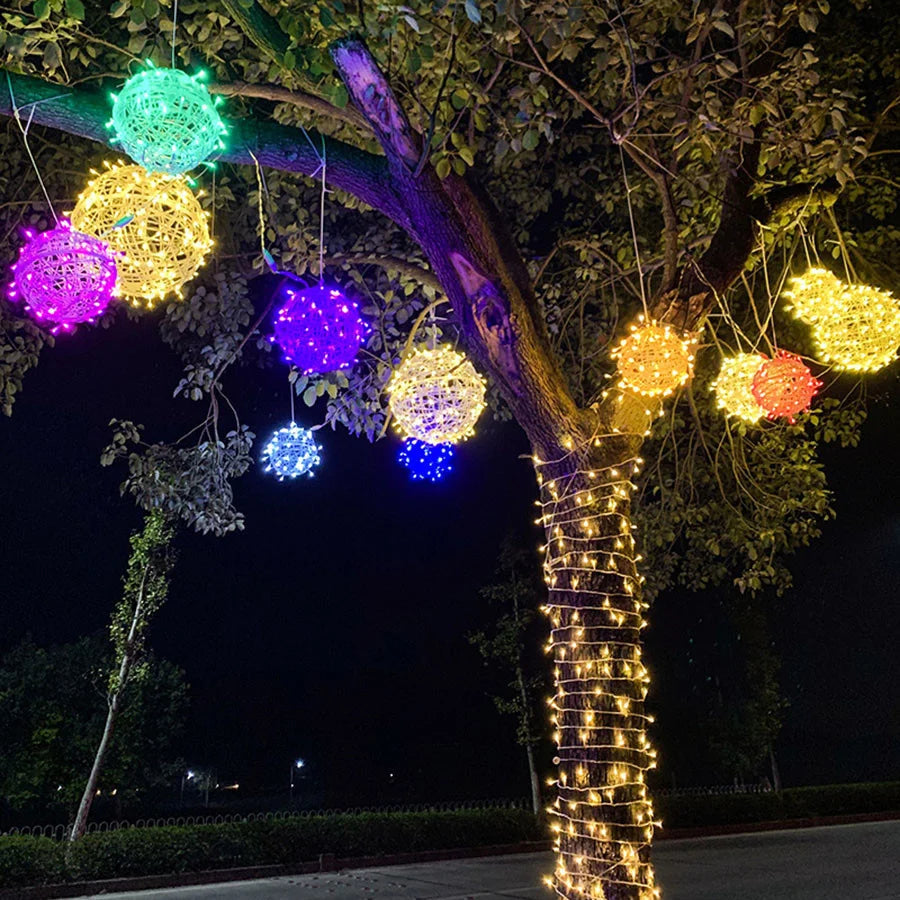 Rattanball Lichterkette Outdoor – Charmante Beleuchtung Für Festliche Anlässe 5