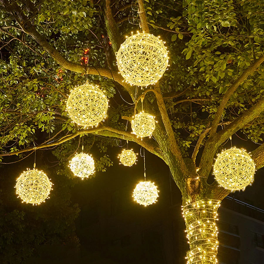 Rattanball Lichterkette Outdoor – Charmante Beleuchtung Für Festliche Anlässe 6