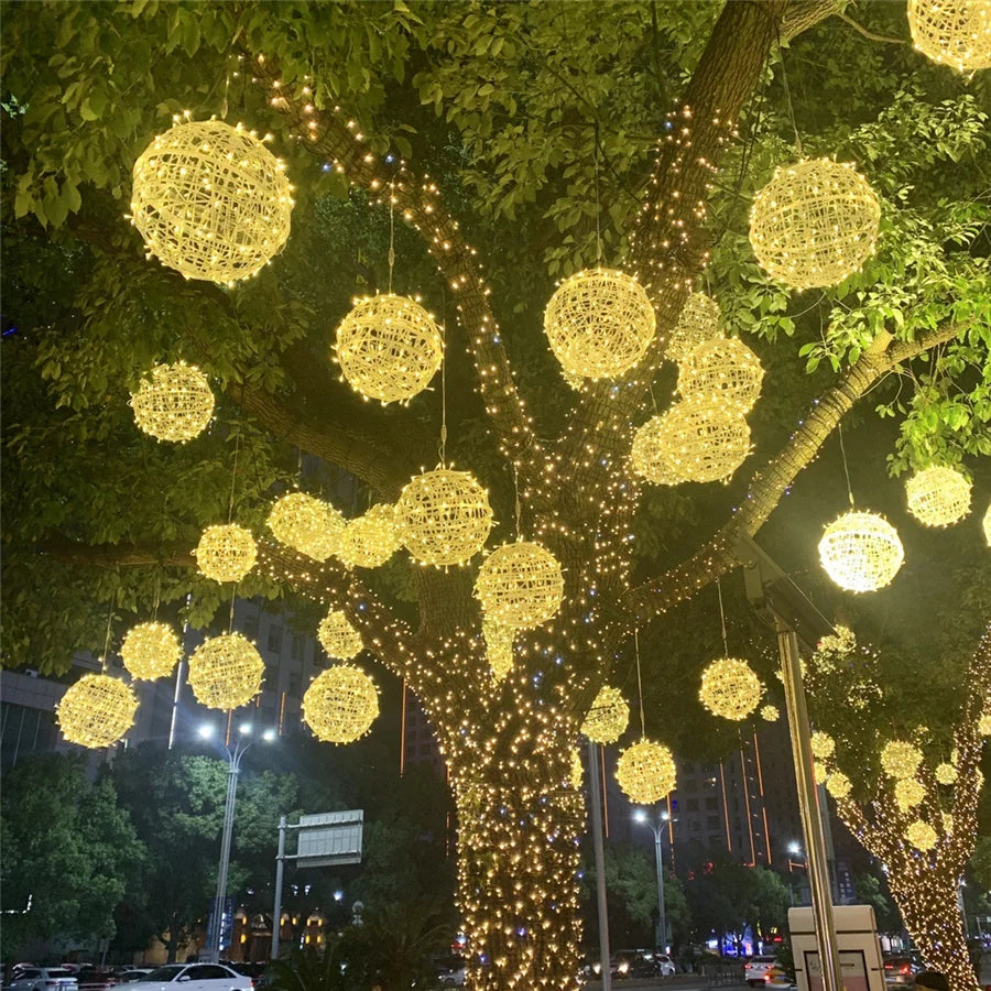 Rattanball Lichterkette Outdoor – Charmante Beleuchtung Für Festliche Anlässe 7