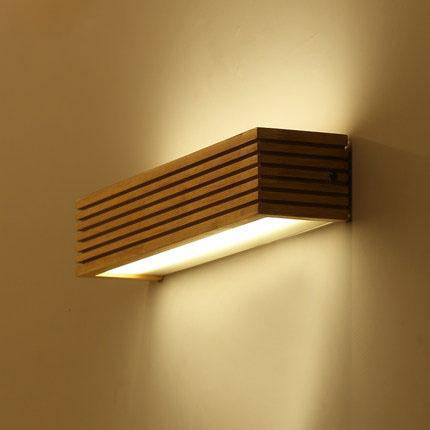 Rechteckige LED-Wandleuchte Aus Holz – Stilvolles Design Mit Warmer Atmosphäre 5
