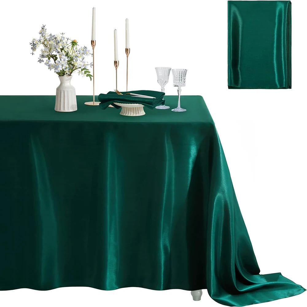 Rechteckige Satin Tischdecke – Stilvolle Eleganz Für Jedes Fest 6