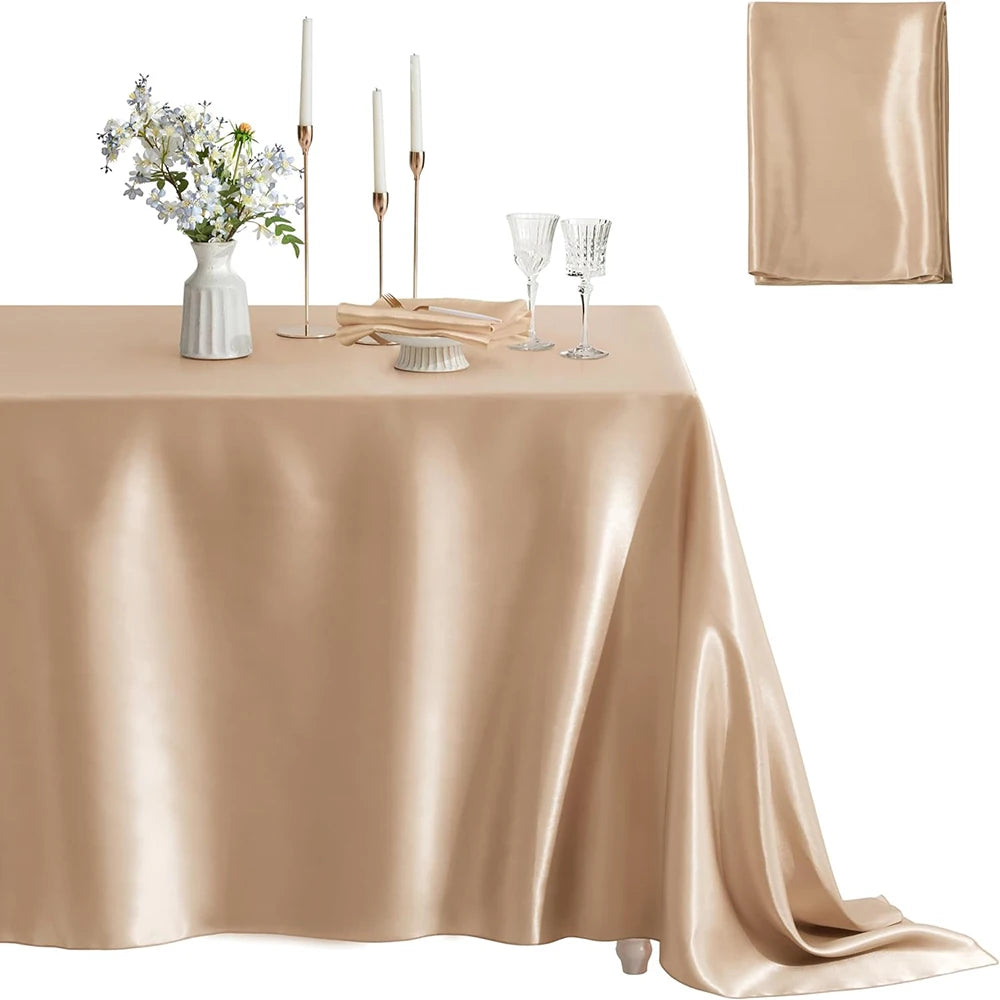 Rechteckige Satin Tischdecke – Stilvolle Eleganz Für Jedes Fest 7