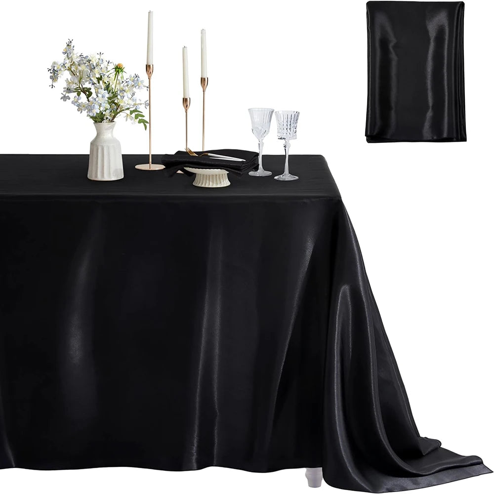 Rechteckige Satin Tischdecke – Stilvolle Eleganz Für Jedes Fest 8