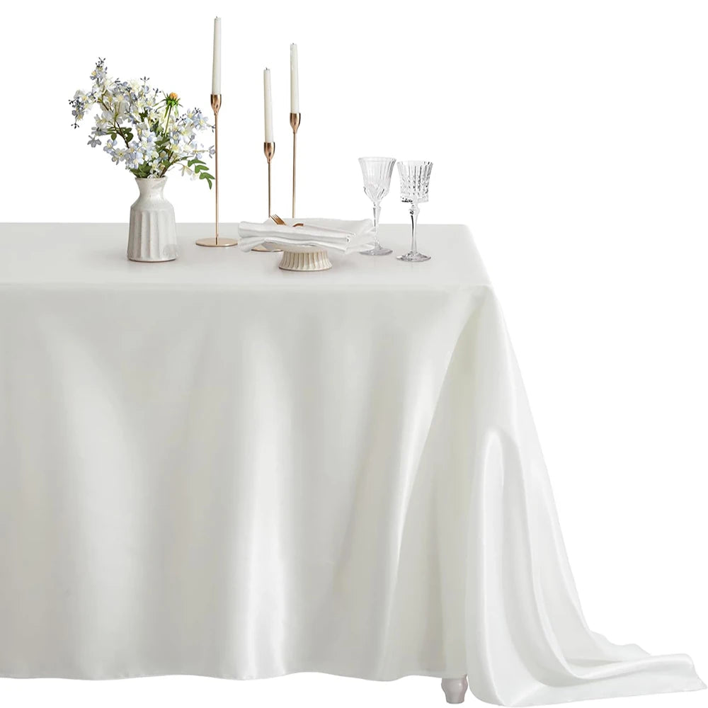 Rechteckige Satin Tischdecke – Stilvolle Eleganz Für Jedes Fest 9