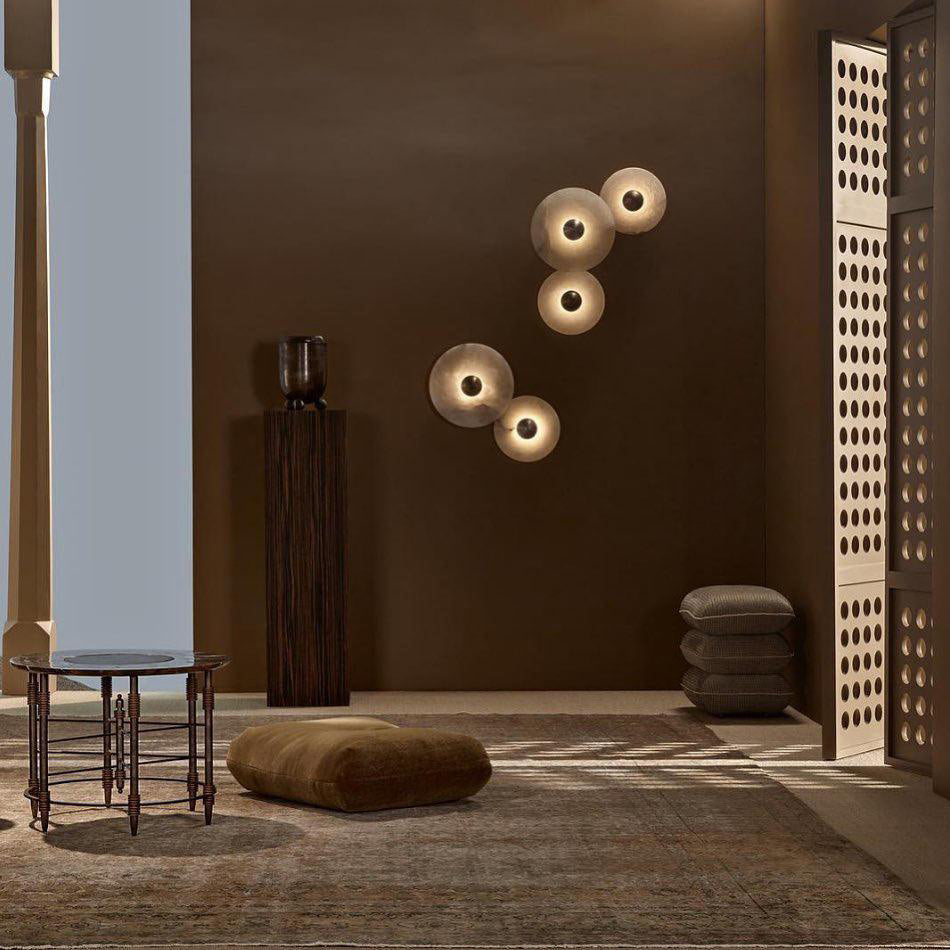 Runde Alabaster Wandleuchte – Stilvolle Lichtquelle für Elegante Räume 3