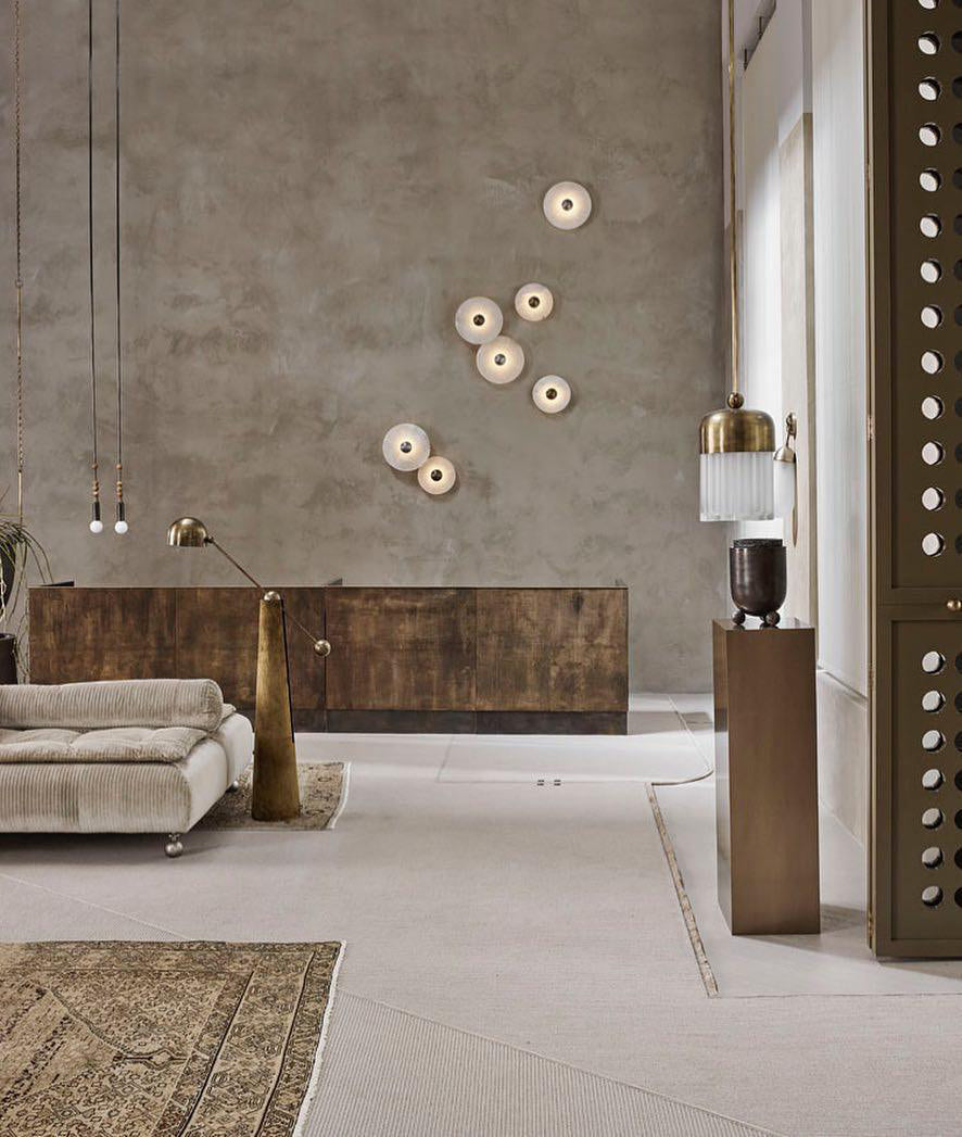 Runde Alabaster Wandleuchte – Stilvolle Lichtquelle für Elegante Räume 8