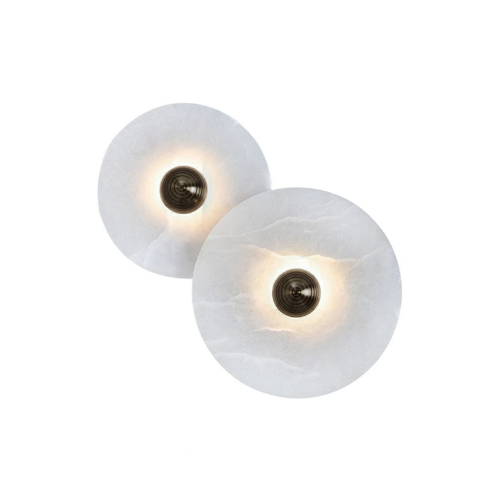 Runde Alabaster Wandleuchte – Stilvolles Licht Mit Eleganten Akzenten 0