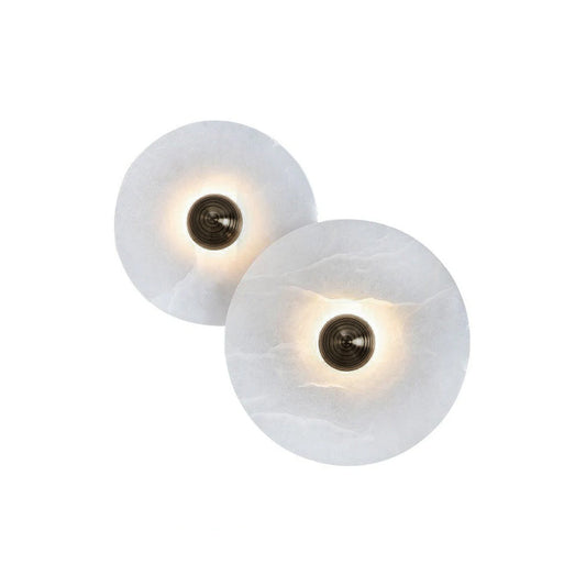Runde Alabaster Wandleuchte – Stilvolles Licht Mit Eleganten Akzenten 0