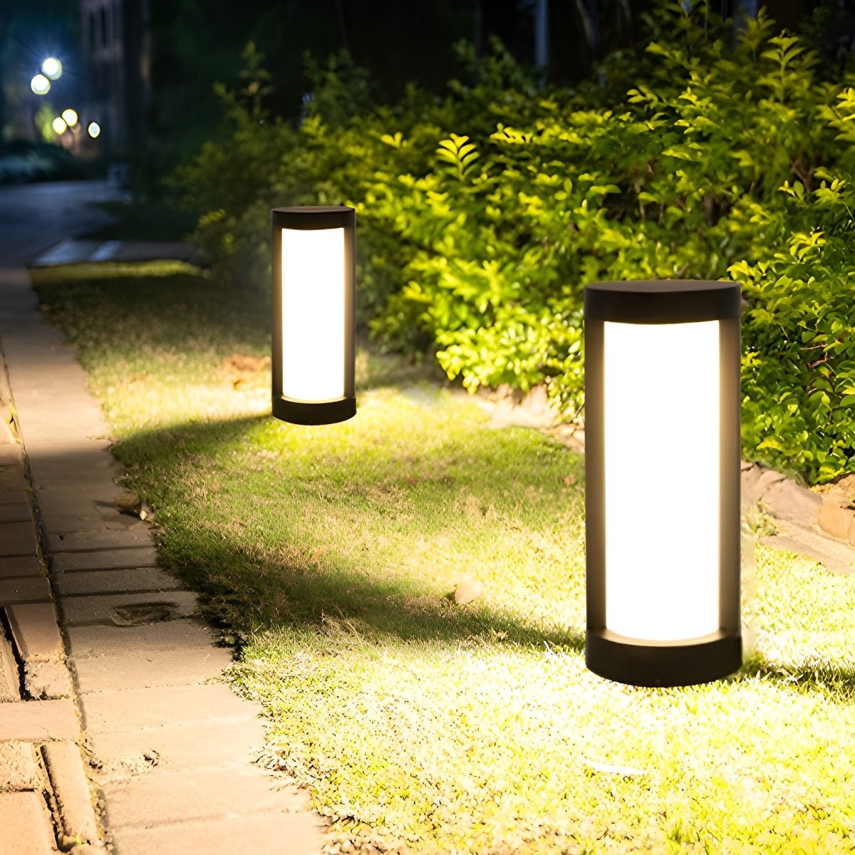 Runde Wasserdichte LED Solar Schwarz – Elegante Außenleuchten Für Jeden Garten 2