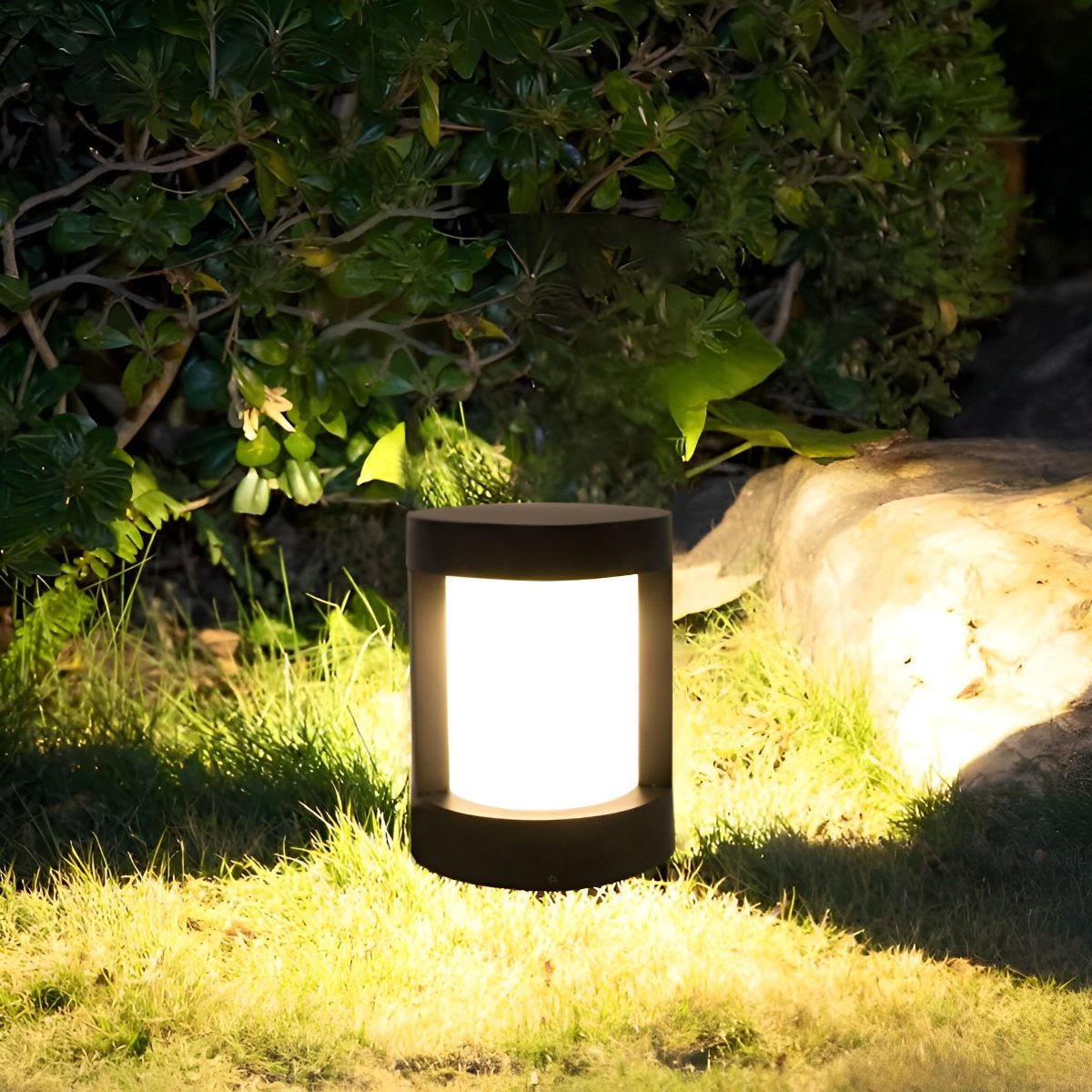 Runde Wasserdichte LED Solar Schwarz – Elegante Außenleuchten Für Jeden Garten 3