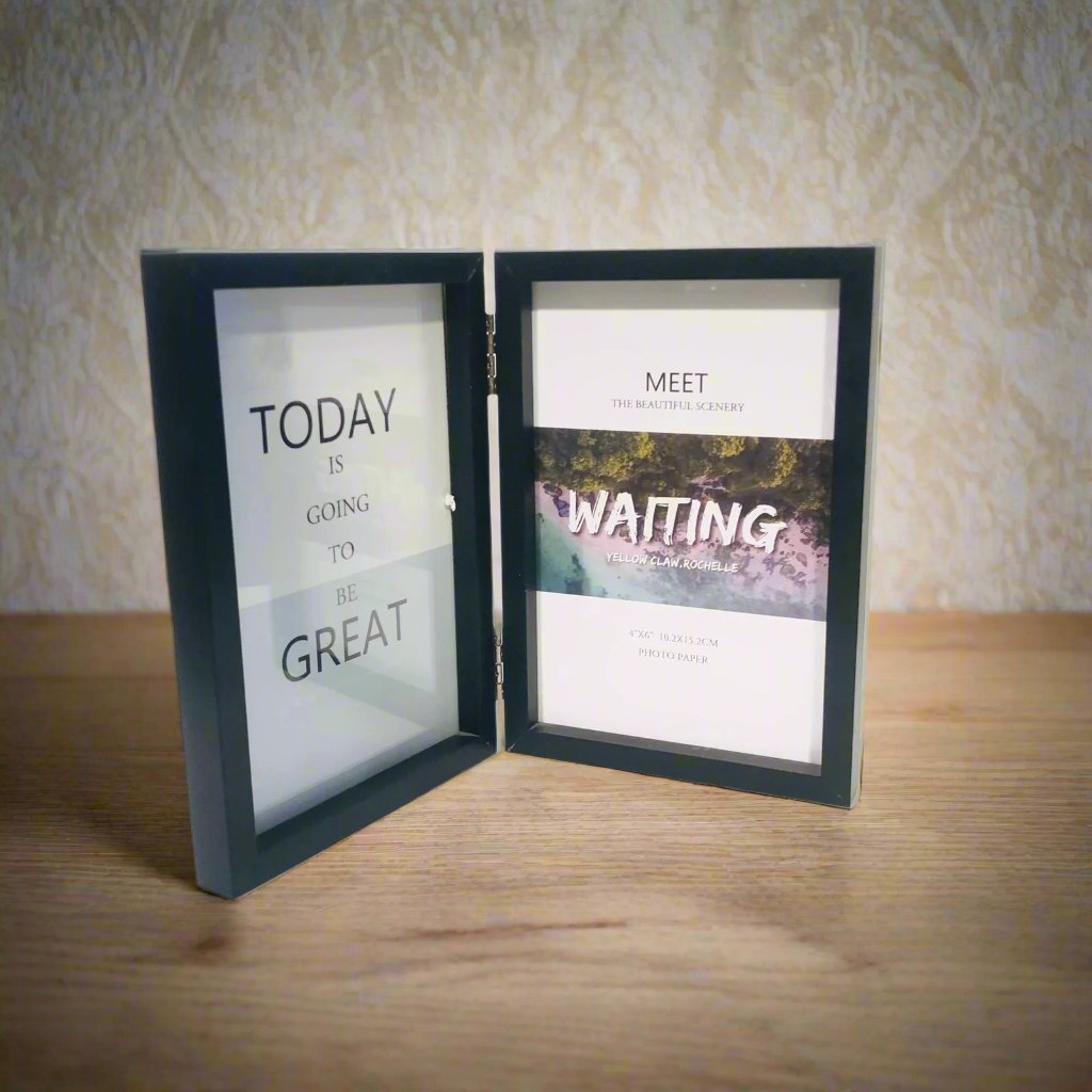 Schwarzer Strukturierter Bilderrahmen Holz – Stilvolle Präsentation Ihrer Erinnerungen 0