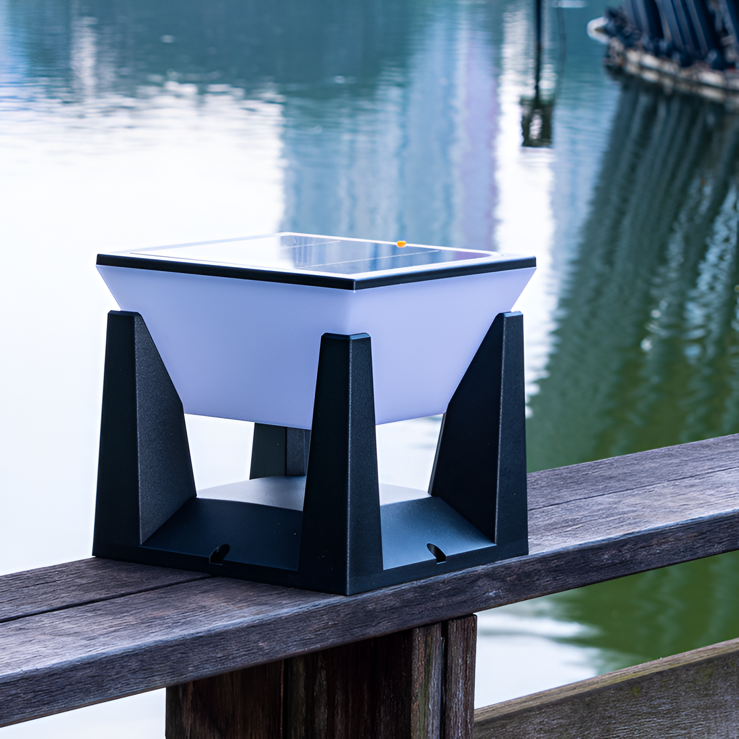 Serelith Solarlampe Schwarz Quadrat – Elegante Gartenbeleuchtung Mit Automatischer Dämmerungserkennung 2