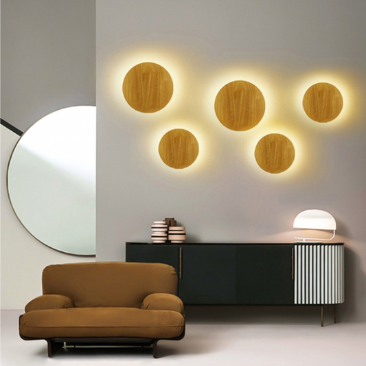 **Skandinavische LED-Wandleuchte Oval** – Elegantes Holzdesign für Ihr Zuhause 1