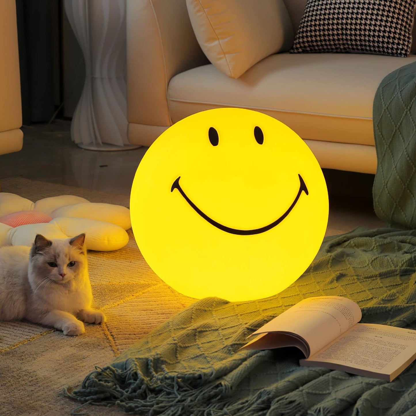 Smiley-Tischlampe Dimmbar – Fröhlicher Lichtspender Für Gemütliche Atmosphäre 2
