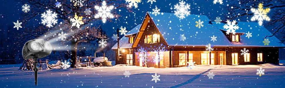 Snowglow LED-Weihnachtsschneefallprojektor – Bezaubernde Winterlichter Für Ihr Zuhause 7