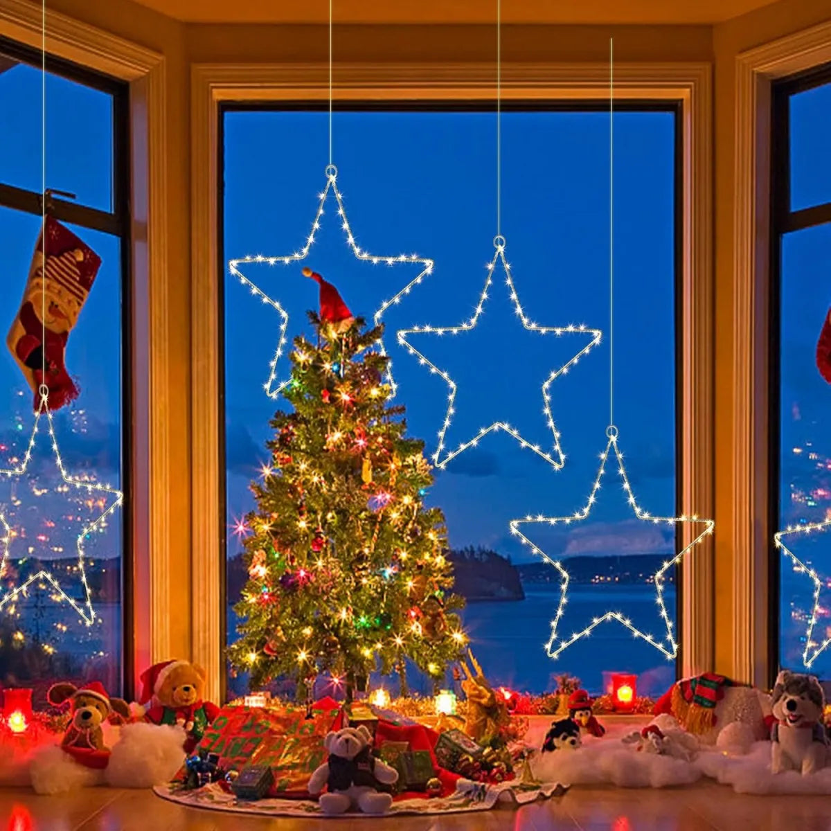 StellaLume Fensterlichter mit Weihnachtssternen – Bezaubernde Beleuchtung für Festliche Stimmung 5